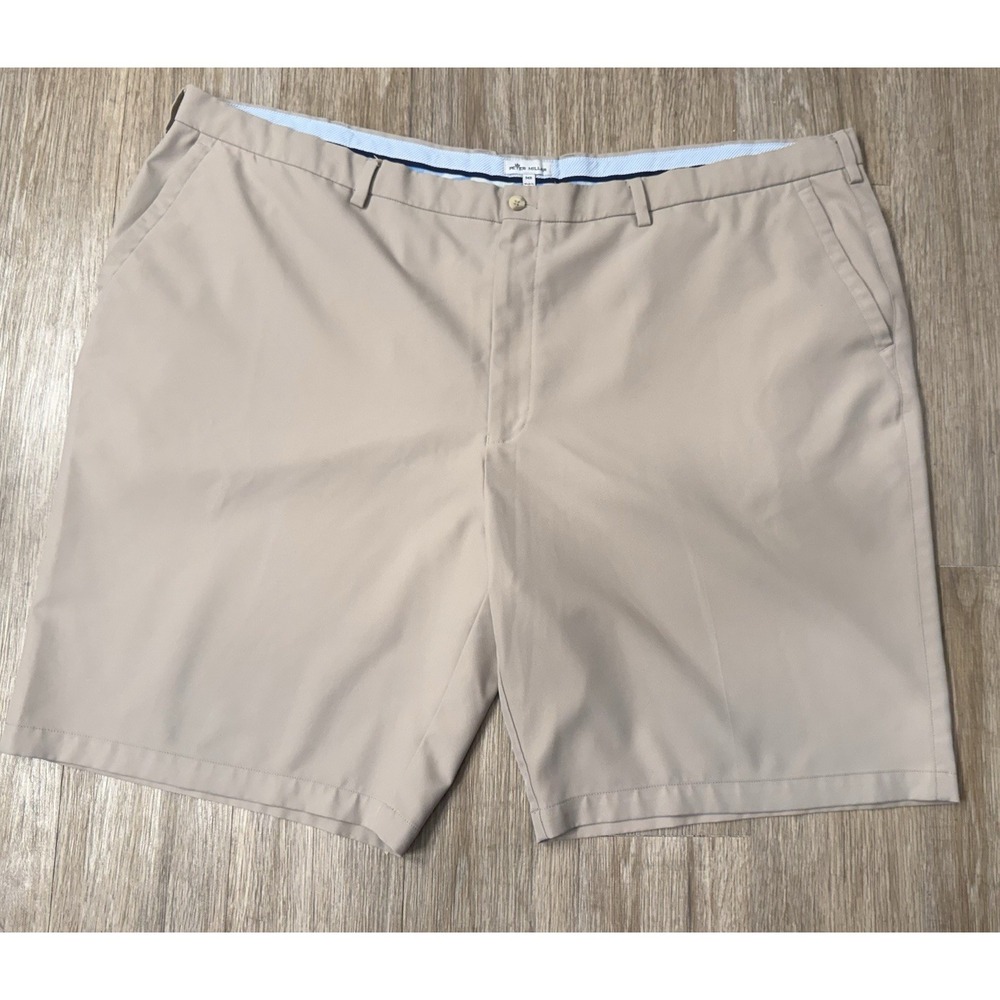 Peter Millar Golf Shorts Men 54R Big & Tall Beige Performance Sporty Preppy NWOT